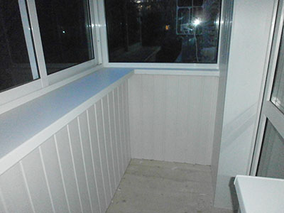 комплексная отделка балкона с выносом